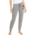thumbnail image 1 of Cozy Zoe Womens Two Star plaid edge Pajama Jogger Pants, Grey, Medium, 1 of 1