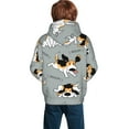 thumbnail image 6 of Kll Unisex Kids Boys Girls Hooded Pocket Pullover Hoodies-Funny Beagle Active Dog, 6 of 9