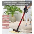 thumbnail image 4 of Vyklo Cordless Vacuum Cleaner, 25Kpa Lightweight 6-in-1 Stick Vacuum with Powerful Suction 250W Brushless Motor, LED Touch Screen Display, 50 Min Runtime Wireless for Pet Hair Carpet & Hard Floor, Red, 4 of 8