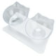 thumbnail image 4 of Cuenco de plástico para gatos, cuenco doble para gatos con inclinación de 15°, comedero para gatos True Excellence, 4 of 12