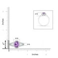 thumbnail image 4 of ANGARA Natural Oval 1.15 ct Amethyst Split Shank Halo Ring in 14K White Gold for Women (Size-8x6mm) | February Birthstone, Birthday, Anniversary, Jewelry Gift for Women | Natural Amethyst Ring, 4 of 9