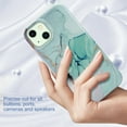 thumbnail image 6 of iPhone 13 Case,Dteck Shockproof Rubber Marble Pattern Bling Glitter Cover Lightweight Protective Back Phone Case for Apple iPhone 13 6.1-inch,#06, 6 of 6