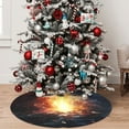thumbnail image 5 of Lsque Red And White Flame Fox Print Christmas Tree Skirt, Tree Skirt with Ties or Velcro, Perfect for Holiday Decorations, Halloween, and New Year-36", 5 of 7