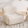 thumbnail image 3 of S-HOME Modern Chenille Oversized Sofa Chair with Ergonomic Design 42 Inch Deep Seat for  Living Room Bedroom or Dorms, Beige, 3 of 10