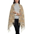 thumbnail image 3 of Cauagu Cactus Alpaca Print Women Wrap Shawl tassels Scarves Retro Scarf 77.6"X28.3", 3 of 8