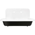 thumbnail image 5 of Gourmetier 30X20 Cast Iron Single Bowl Wall Mount Sink With White GCLWS302019, 5 of 8