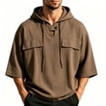 thumbnail image 5 of Qiyinn Men's Short-sleeve Hooded Sweatshirt, 5 of 6