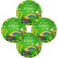 thumbnail image 2 of Coolnut St. Patrick's Day Treasures Round Placemats Set of 4 Polyester Table Mat Easy to Clean Heat Resistant Wipeable Placemats for Dining Table,St. Patrick's Day Home Decor, 2 of 7