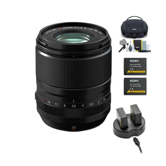 Fujifilm Fujinon XF 23mm f/1.4 R LM WR Lens with Battery (2pack) and Accessories