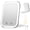 Pearl White, variant on Rechargeable Travel Makeup Mirror With 72 Led Lights Portable Lighted 3 Color Lighting Dimmable Touch Screen Type C Tabletop Folding Vanity