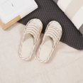 thumbnail image 4 of Home Slippers Slippers Indoor Family Slippers Open Toe Slippers Cloth Slippers Linen Slippers - Breathable, Anti-Slip, Easy to Clean - Summer Silent Slippers for Women and Men White 8, 4 of 5