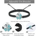 thumbnail image 2 of Cremation Jewelry Lucky Clover Urn Bracelet for Ashes for Women Men Stainless Steel Adjustable Memorial Keepsake Bangle Rope Braided Bracelet, 2 of 7