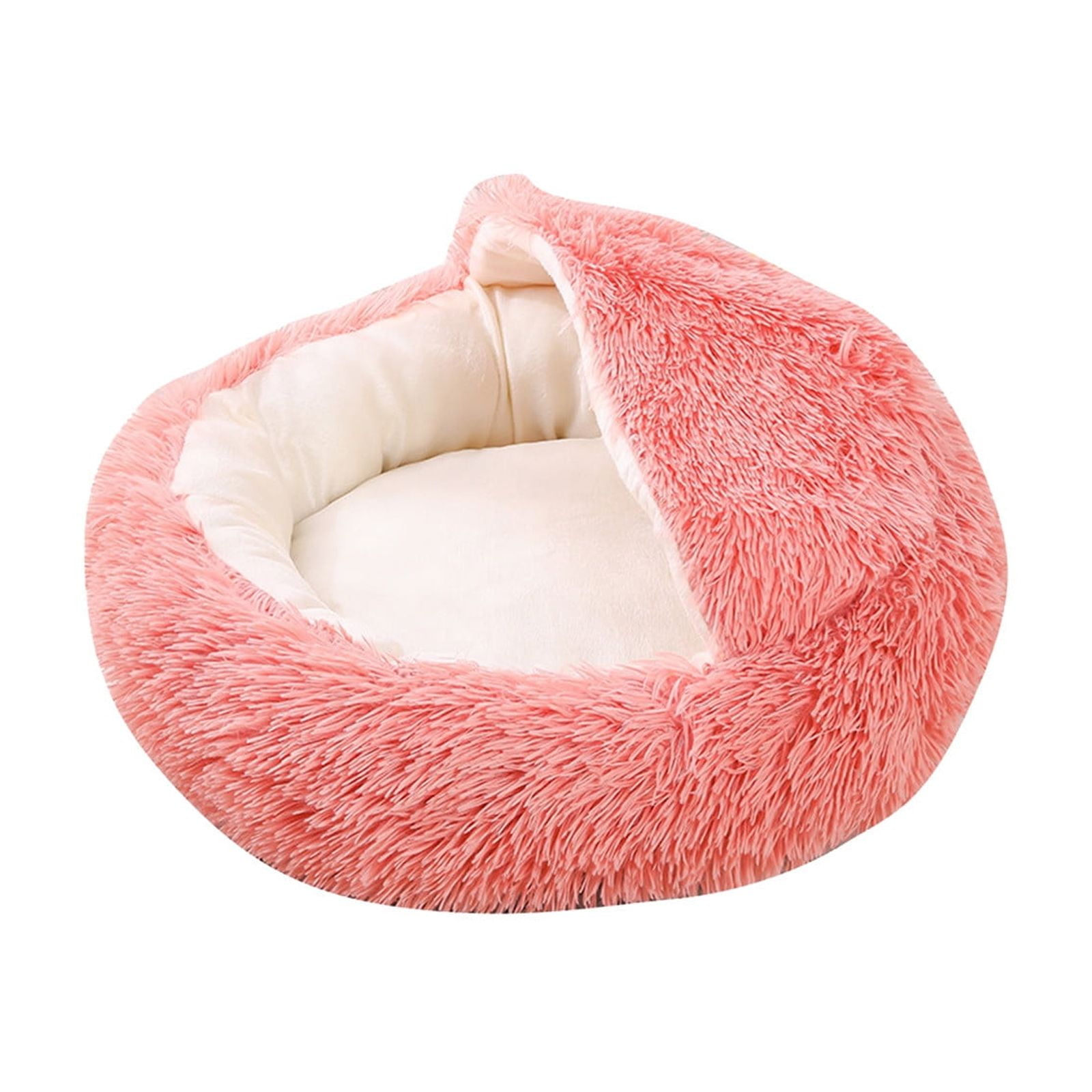 Cat Bed for Indoor Cats, Medium Large Cats Cave Bed, Machine Washable Slip Resistant Bottom, Ultra Soft Plush Cushion, Clearance