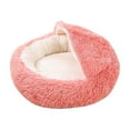 thumbnail image 2 of Clearance Sales karymi Semi Enclosed Kitty Bed Indoor Pet Bed with Cover Non Slip Artificial Fluff Shells Shaped Pet Bed Dog Bed Winter Warm Cats Bed Clearance Sales Holiday Gifts Weekly Deal, 2 of 6