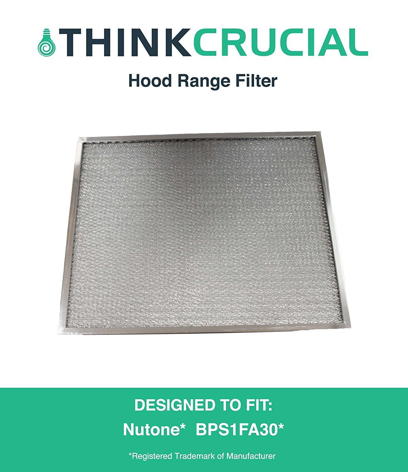 Compatible With Part # BPS1FA30 Think Crucial Replacement for Broan Nutone Hood Range Filter Fits 30-Inch QS1 & WS1 