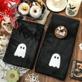 thumbnail image 3 of 2 Pack Halloween Hand Black White Ghost Dish Towel for Bathroom Kitchen Cleaning Towel Gift Set, 16x24 inch, 3 of 5