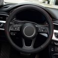 thumbnail image 3 of Microfiber Leather Steering Wheel Cover Car Anti-Slip Wheel Protector Classic black 38cm, 3 of 6