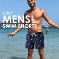 thumbnail image 5 of REDESS Mens Swim Trunks with Liner, Mens Athletic Running Workout Shorts 6" Inseam, Sizes S-2XL, 5 of 7
