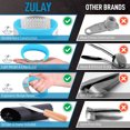 Zulay Kitchen Stainless Steel Garlic Press Rocker Set Garlic Mincer Crusher Blue