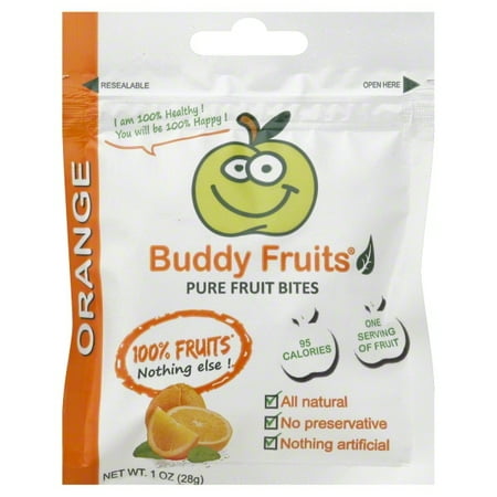 Buddy Fruits Orange Fruit Bites, 1 Oz., 18 Count