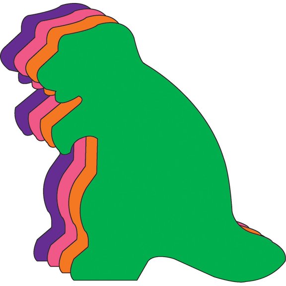 Large Assorted Color Creative Foam Cut-Outs - Dinosaur