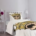 thumbnail image 5 of Ambesonne King Quilted Bedspread Set 2 Pcs, Skeleton Head with Crown, Twin Size, Multicolor, 5 of 6