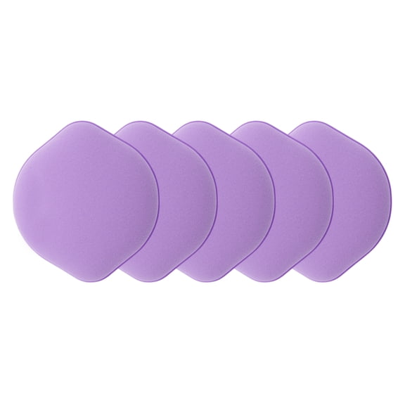 Unique Bargains 5 Pcs Gourd Shape Face Makeup Sponge for Travel Purple Hydrophilic Polyurethane