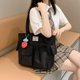 thumbnail image 3 of Bolsa de mano de nailon con múltiples bolsillos de gran capacidad para mujer, de hombro para la compra (negro) Ehuebsd Para Estrenar, 3 of 9
