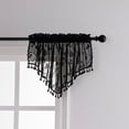 thumbnail image 5 of Leodye Sheer Beaded Curtain Valances for Windows, Triangle Sheer Voile Kitchen Swag Valance Curtains Boho Bead Tassels Window Valances for Living Room Bedroom Bathroom, 5 of 7