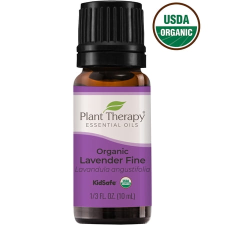 Plant Therapy Organic Lavender Fine 10 mL (1/3 oz) 100% Pure USDA Certified Undiluted Therapeutic Grade