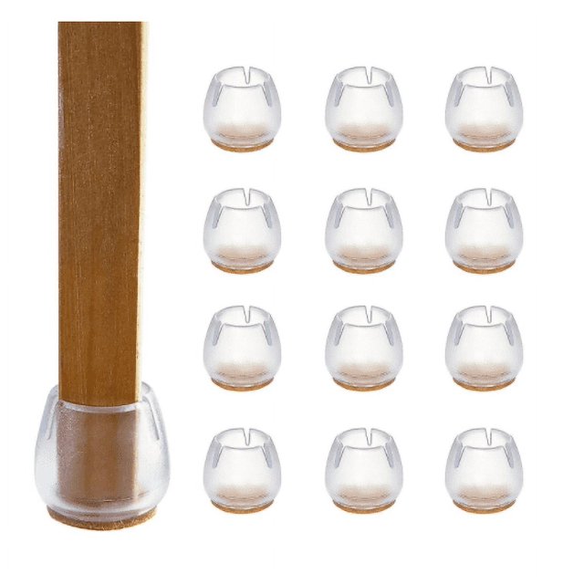 12 protectores de suelo para patas de silla, cubiertas redondas de silicona suave (37-42 mm) brillar Electrónica