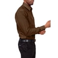 thumbnail image 3 of G-Style USA Men's Regular Fit Long Sleeve Solid Color Dress Shirts - Brown - 3X - 19-19.5 - 36-37, 3 of 6
