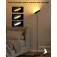 thumbnail image 3 of LED Floor Lamp – Super Bright Torchiere with Remote & Foot Switch, Stepless Dimmable Tall Standing Lamp, 69" Modern Pole Light for Corner, Living Room, Bedroom, Reading, Office, 3 of 5