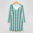 thumbnail image 4 of Aesthetic Water Blue And White Ripple Long Sleeve Dresses For Women Vintage Elegant Party Dress Oversized V-neck Dress S-8XL, 4 of 7