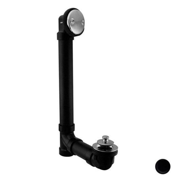 1.5 in. Schedule 40 ABS Twist and Close Bath Waste - Powder Coat Flat Black