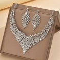 thumbnail image 2 of TAZAG European and American style exaggerated retro style exquisite design necklace and earrings set suitable for banquets, wedding banquets and parties, 2 of 4