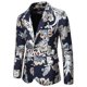 thumbnail image 3 of Mens Fashion Floral Print Blazer One Button Prom Suit Jacket, 3 of 5