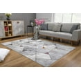 thumbnail image 1 of homeroots home decor 391819 5’ x 8’ Gray Irregular Geometric Area Rug, 1 of 1