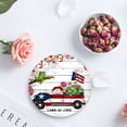 thumbnail image 4 of ZHANZZK Puerto Rico Truck with Hibiscus Frog On Wood Plank Set of 8 Round Coaster for Drinks, Absorbent Ceramic Stone Coasters Cup Mat with Cork Base for Home Kitchen Room Coffee Table Bar Decor, 4 of 6