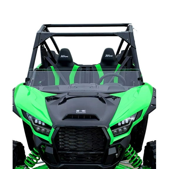 Clearly Tough Kawasaki Teryx KRX Half Windshield - Scratch-Resistant- The Ultimate in Side by Side Versatility! Premium Hard Coat. Made in America!