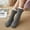 Dark Gray, variant on Onlysocks Thick Thermal Cozy Plush Sherpa Lined Slipper Socks for Women, for Winter Indoor Floor Comfort, Machine Washable, Black