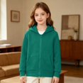 thumbnail image 5 of YunPes Unisex Kids Zip-Up Hoodie Boys & Girls Solid Casual Hooded Jacket Teen Spring Fall Outerwear School Daily Clothes, 5 of 9