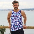 thumbnail image 6 of Fuzoiu flower Skull starry sky Print Men's Workout Tank Tops,Sleeveless Gym Shirt Quick Dry,Fitness Bodybuilding T-Shirt,Muscle Athletic Workout Tee-XX-Large, 6 of 7