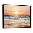 thumbnail image 2 of Designart "Coastalbeachsand Sandy Serenity Painting III" Landscapes Floater Framed Wall Art Living Room, 2 of 7