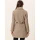 thumbnail image 4 of Abrigo de invierno para mujer Allegra K Cuello de piel sintética Marrón Claro XS, 4 of 6