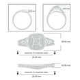 thumbnail image 5 of Cali Trove White Sterling Silver 1/4ct TDW Round White Natural Diamond 2 Piece Composite Bridal Ring Set, 5 of 7