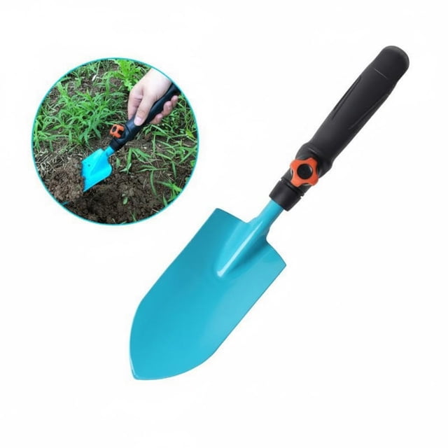 predolo Juego de Pala y Rastrillo de Mano Portátil Kit de Herramientas de Jardín Multifuncional Fácil Almacenamiento Equipo para Plantar para Huerto, Playa