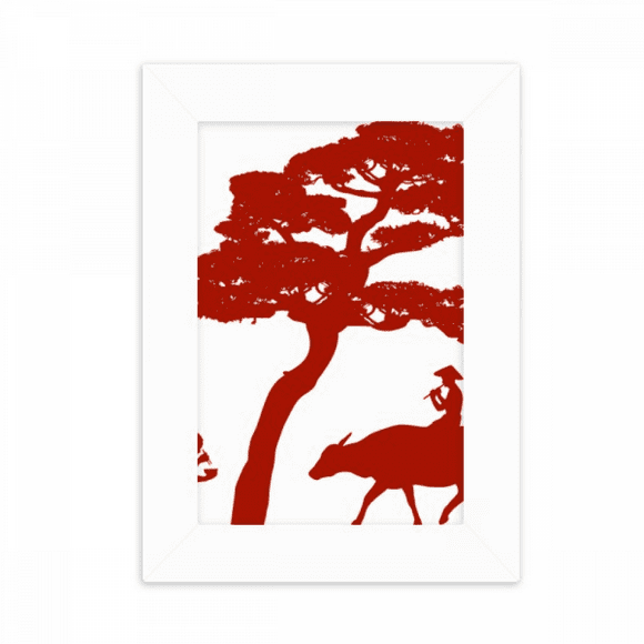 China Cow Tree Culture Outline Desktop Photo Frame Picture Display Decoration Art Painting