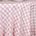 thumbnail image 4 of Efavormart Buffalo Plaid Tablecloth | 108" Round | White/Rose Quartz | Checkered Gingham Polyester Tablecloth, 4 of 9