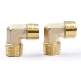 thumbnail image 5 of U.S. Solid 1/2 in MNPT x 1/2 in MNPT Brass Pipe Fitting 90 Degree Barstock Street Elbow Pack of 2, 5 of 6